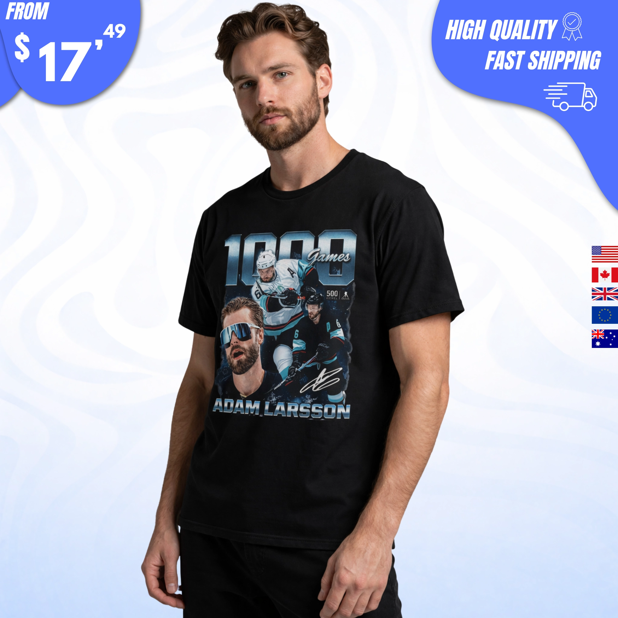 Adam Larsson 1000 Games Shirt
