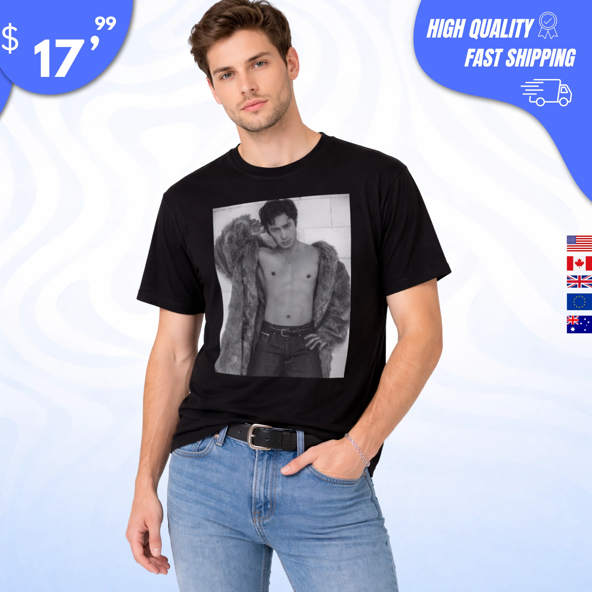 Hudson Williams Fur Coat Shirt