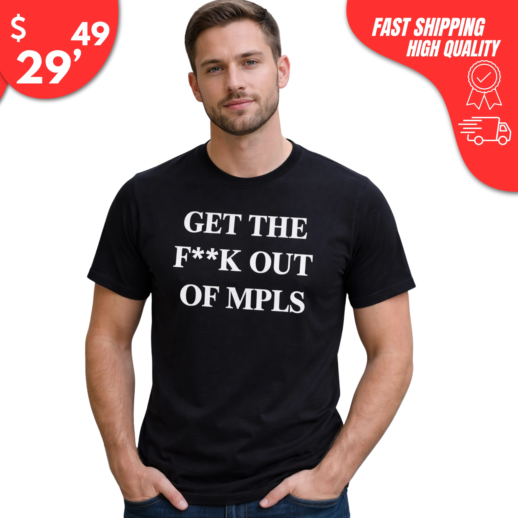 Jimmy Kimmel Get The F*ck Out Mpls T-Shirt