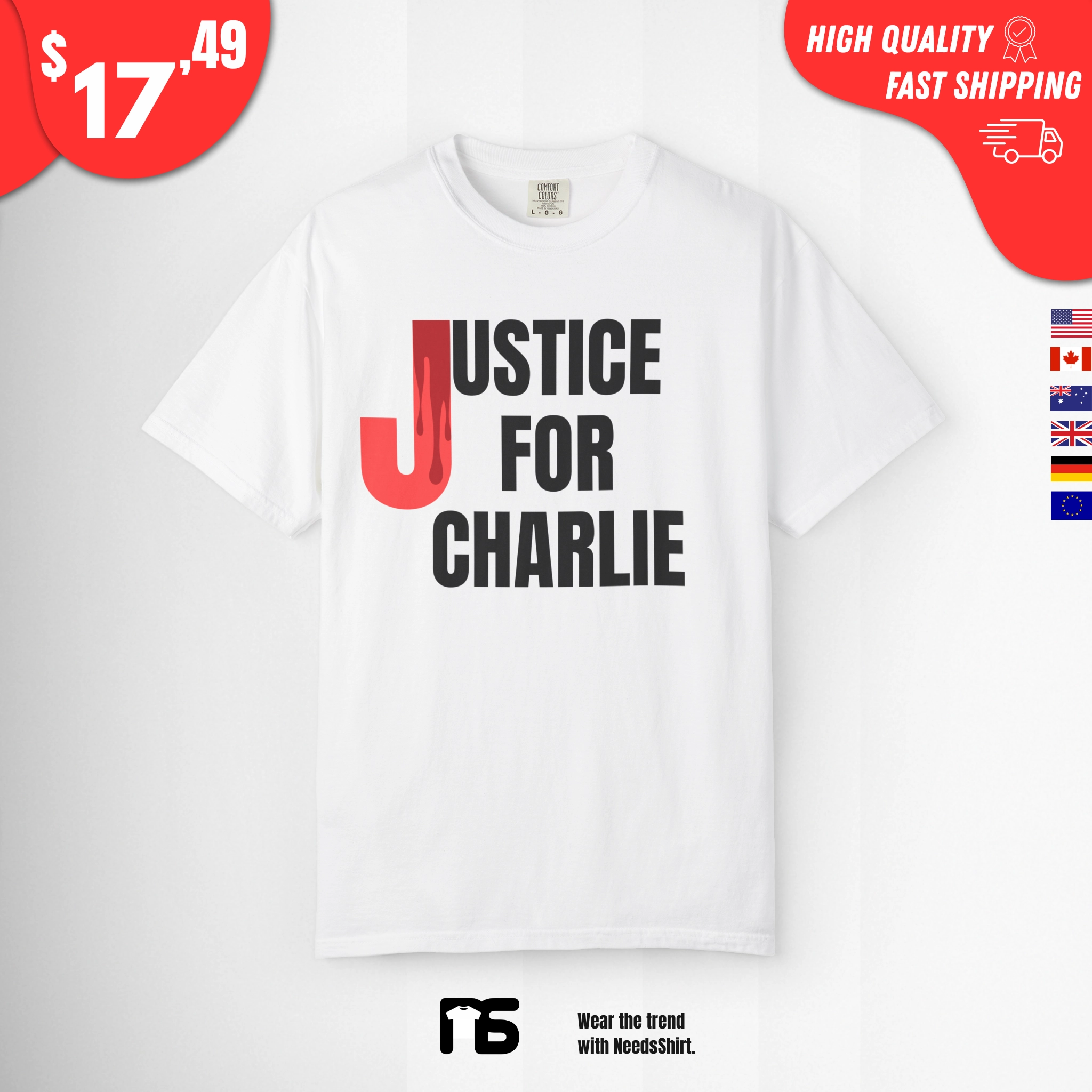 justice for charlie Kirk shirt