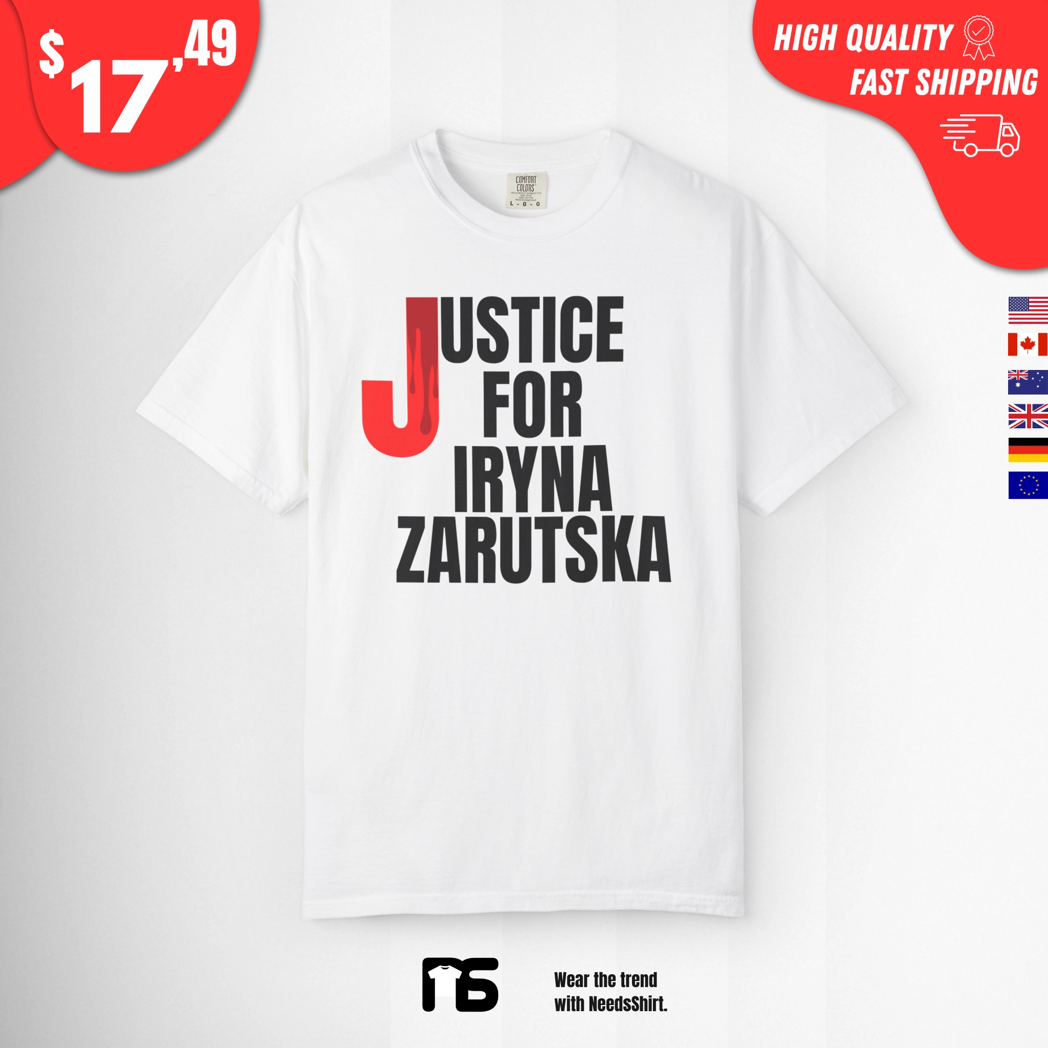 Justice For Iryna Zarutska T Shirt