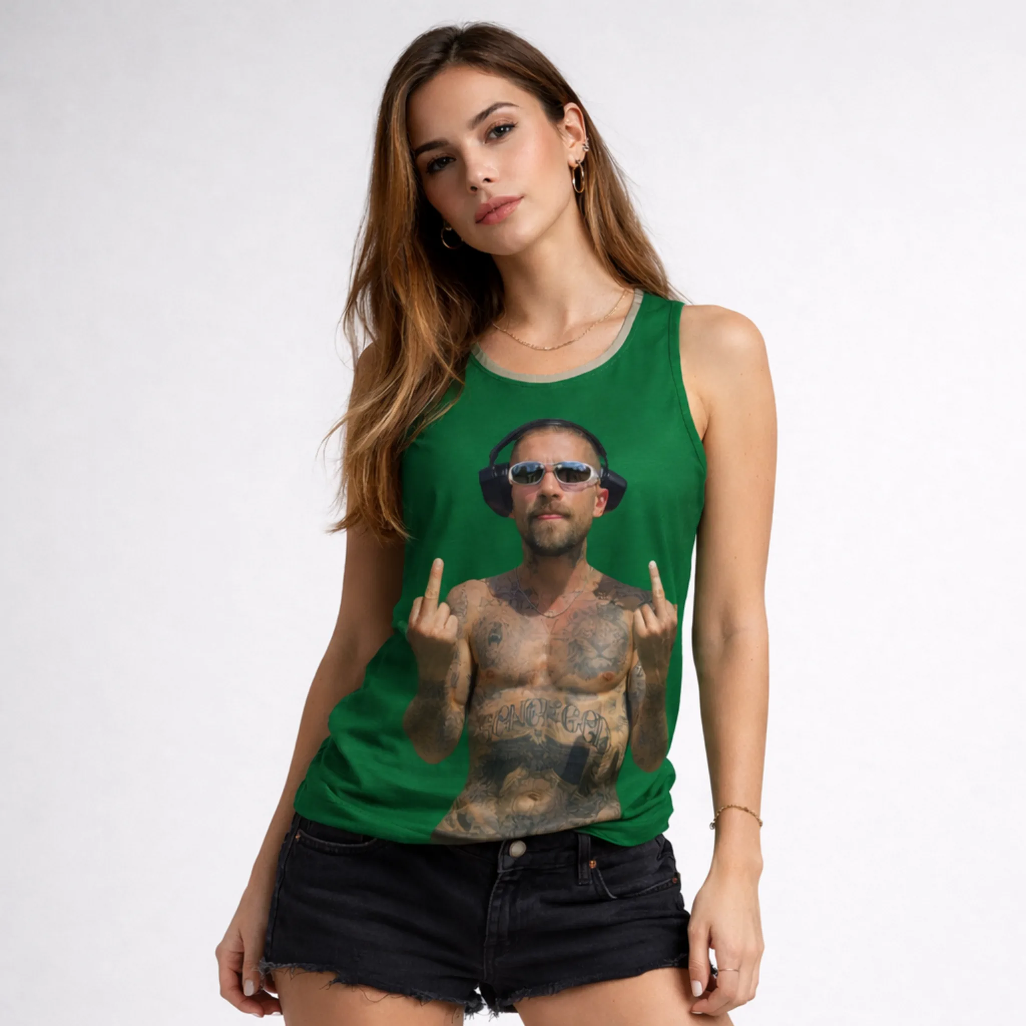 Justin Bieber Middle Finger Tank Top
