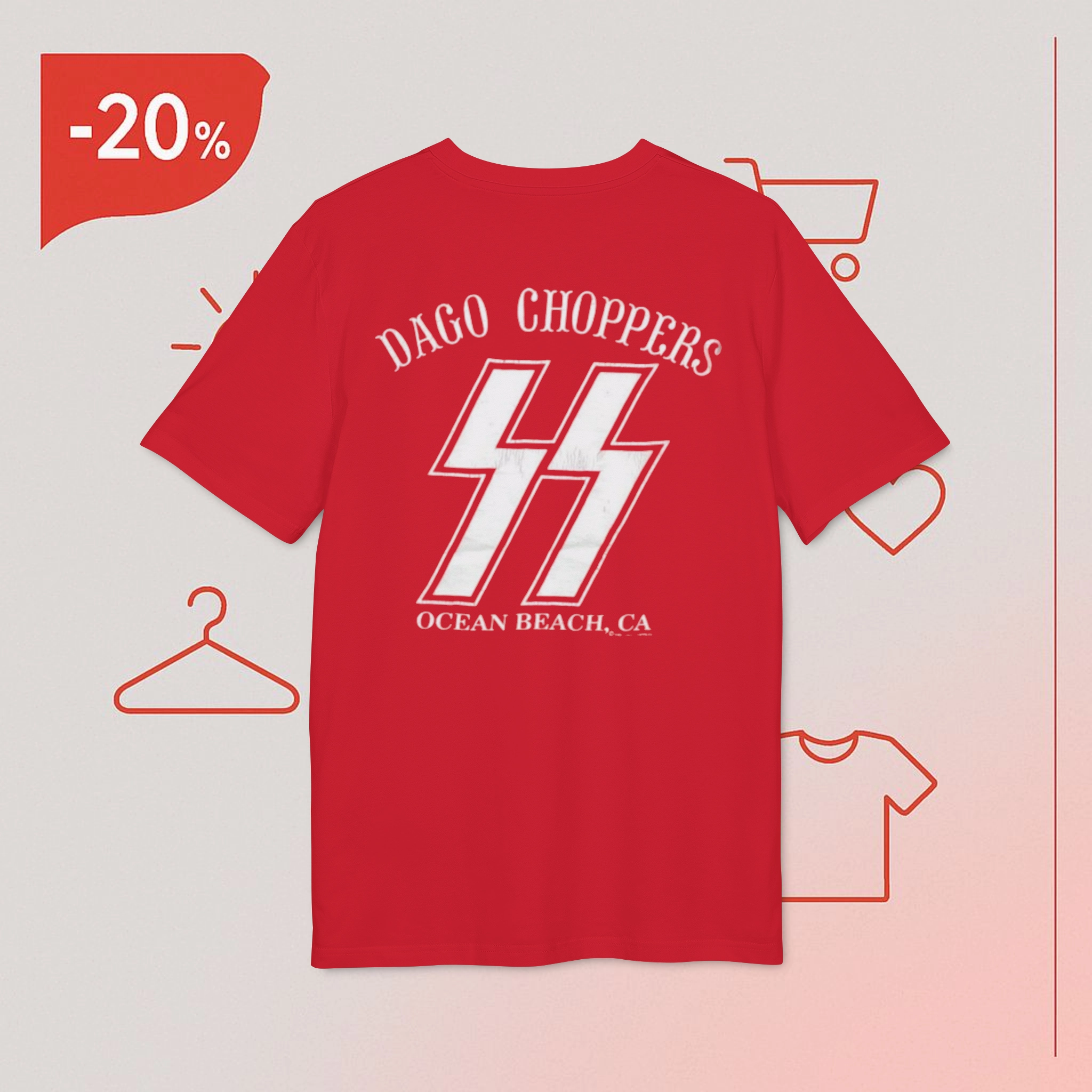 Nazi Dago Choppers Ocean Beach Ca Shirt