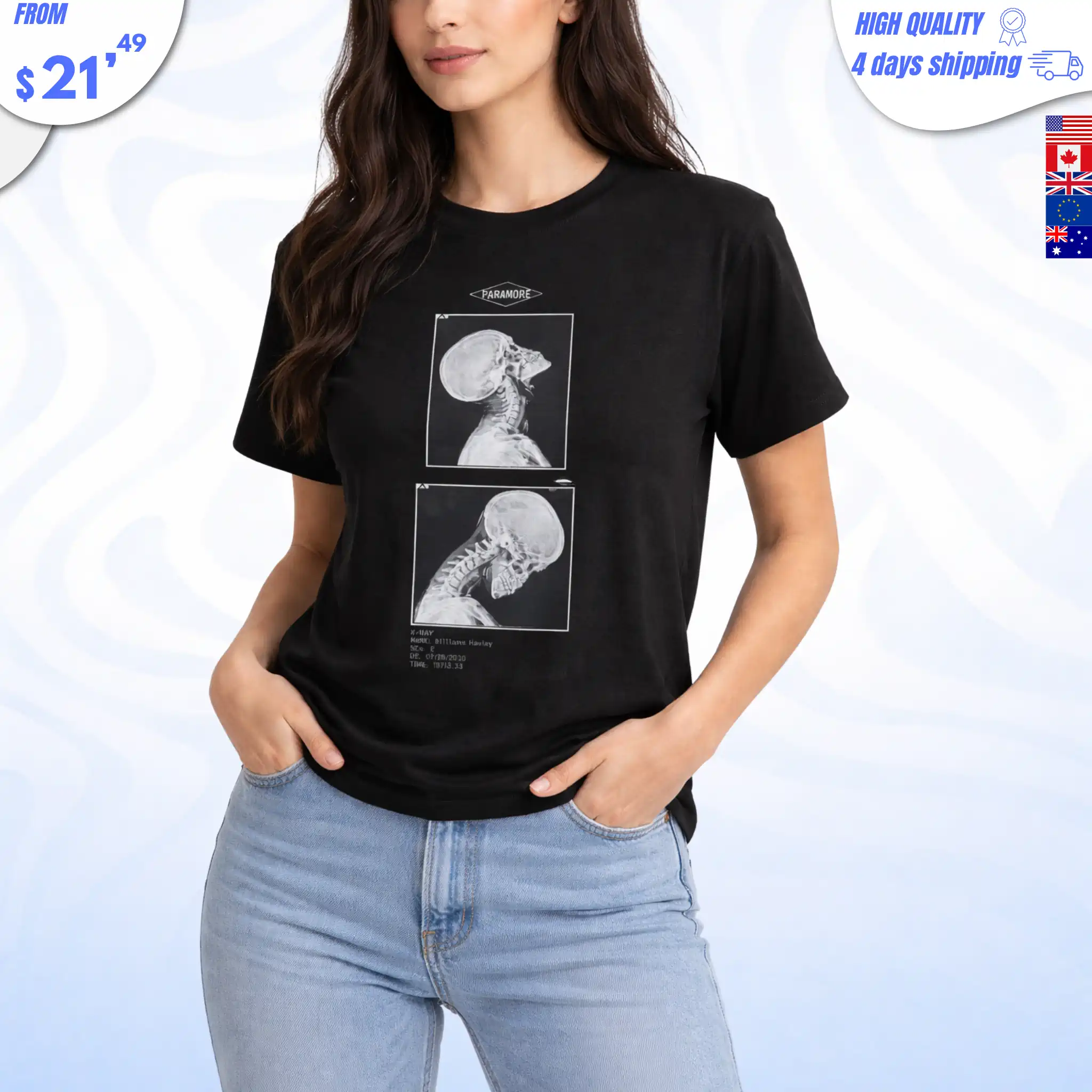 Paramore Headbang X-Ray Shirt