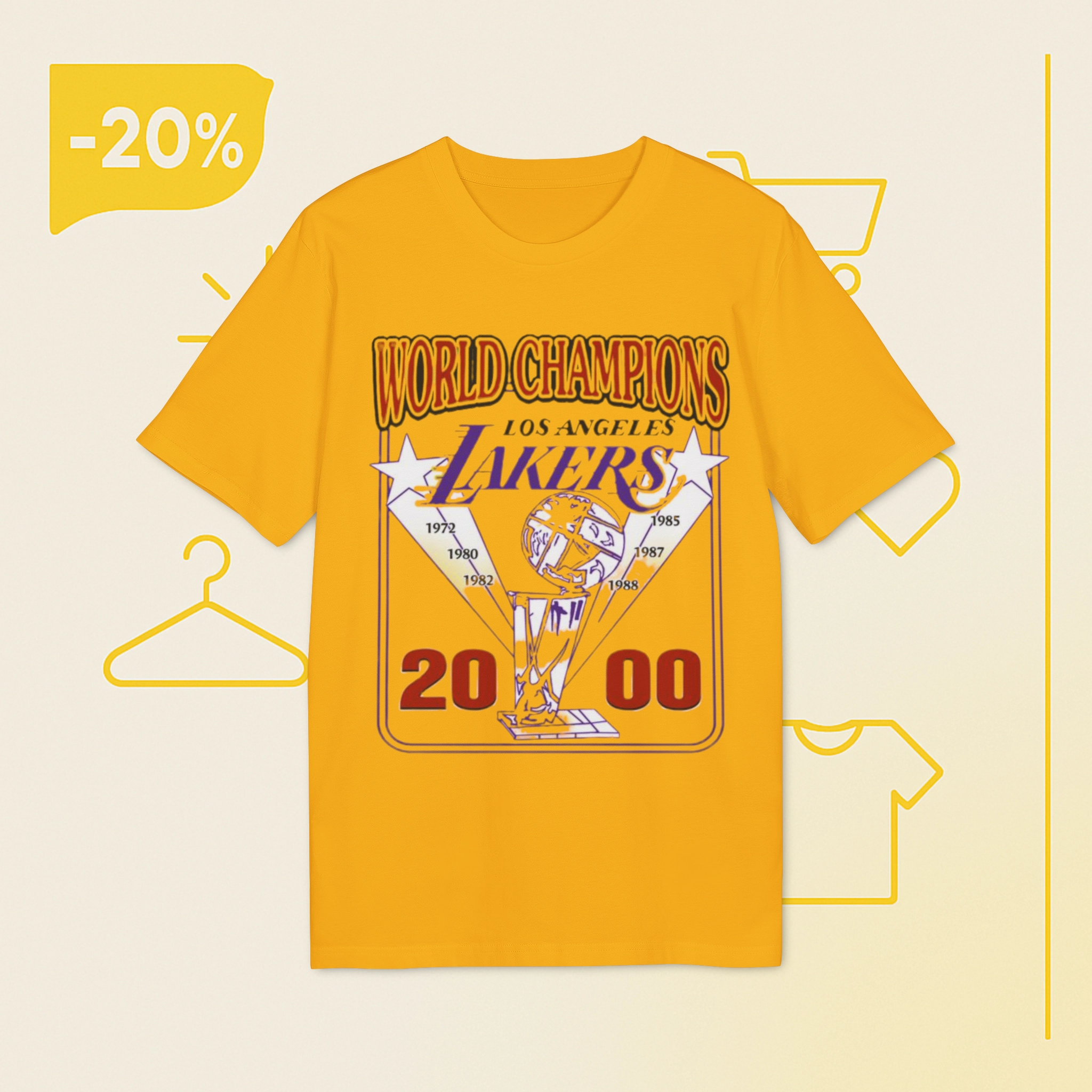 Pedro Pascal Wear World Champions Los Angeles Lakers 2000 Shirt