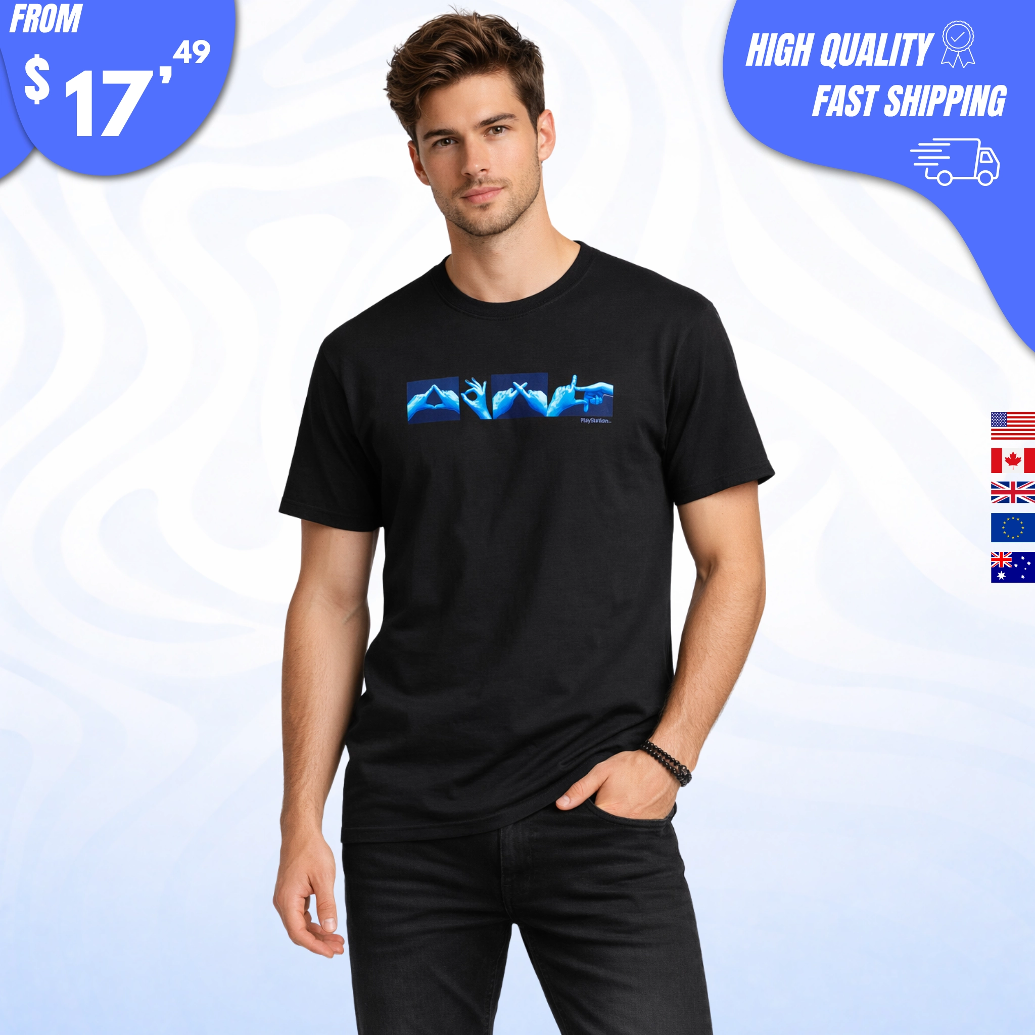 PlayStation Hand Symbols Shirt