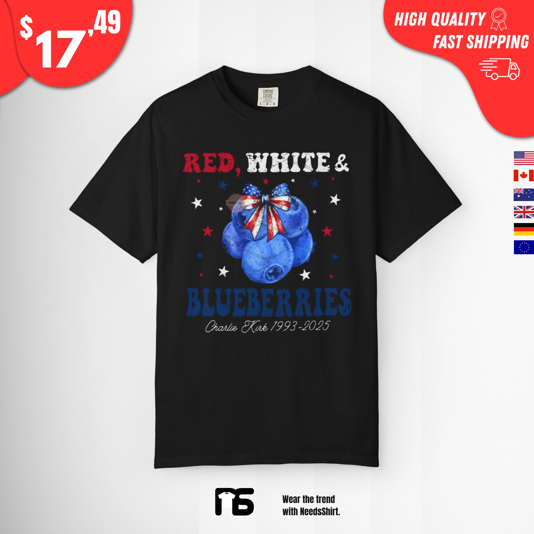 Red White and Blueberries Shirt