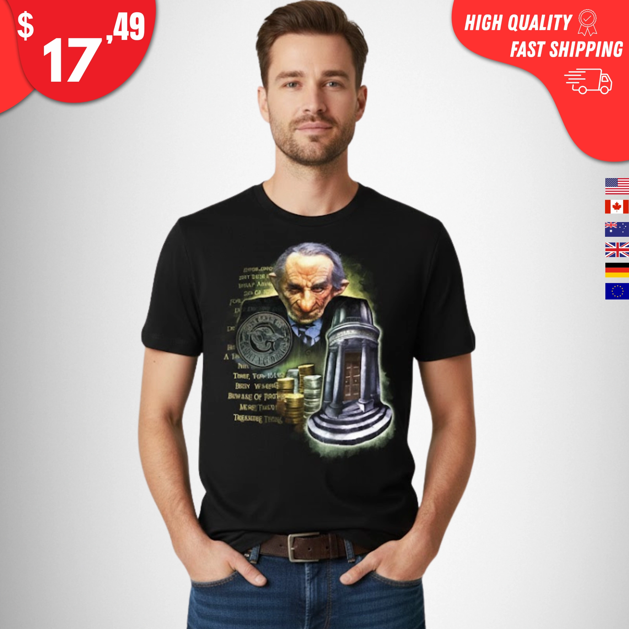Universal Wizarding World Harry Potter Gringott’s Bank Shirt